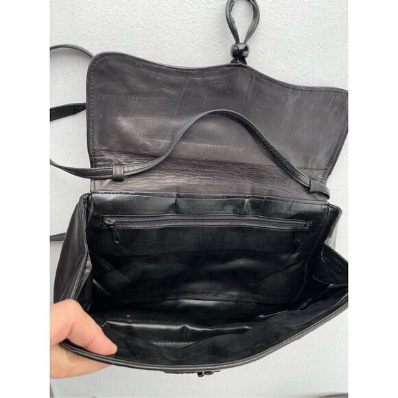 VTG Italian Woven Lambskin Butter Soft Leather Crossbody Bag Purse - Picture 6 of 7